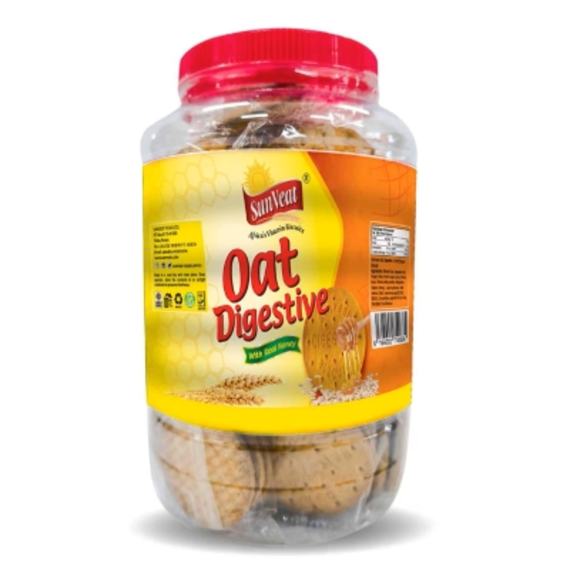 Sunveat Oat & Honey Digestive Biscuit Jar 800G